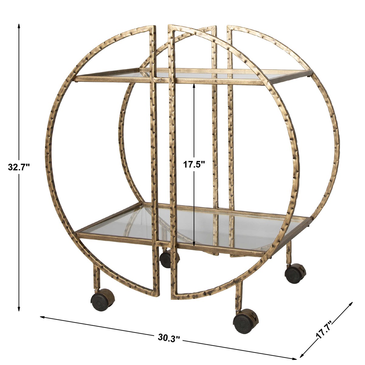 Uttermost Zelina Gold Bar Cart 25065 toronto