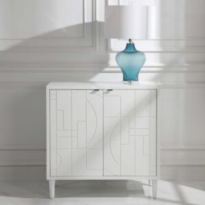 Uttermost Stockholm White 2 Door Cabinet 25105 vancouver