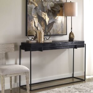 Uttermost Telone Modern Black Console Table 25110 halifax