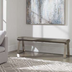 Uttermost Acai Light Gray Bench 25118 toronto