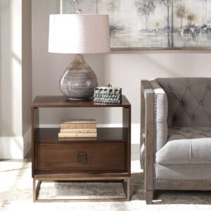 Uttermost Bexley Walnut Side Table 25318 burlington