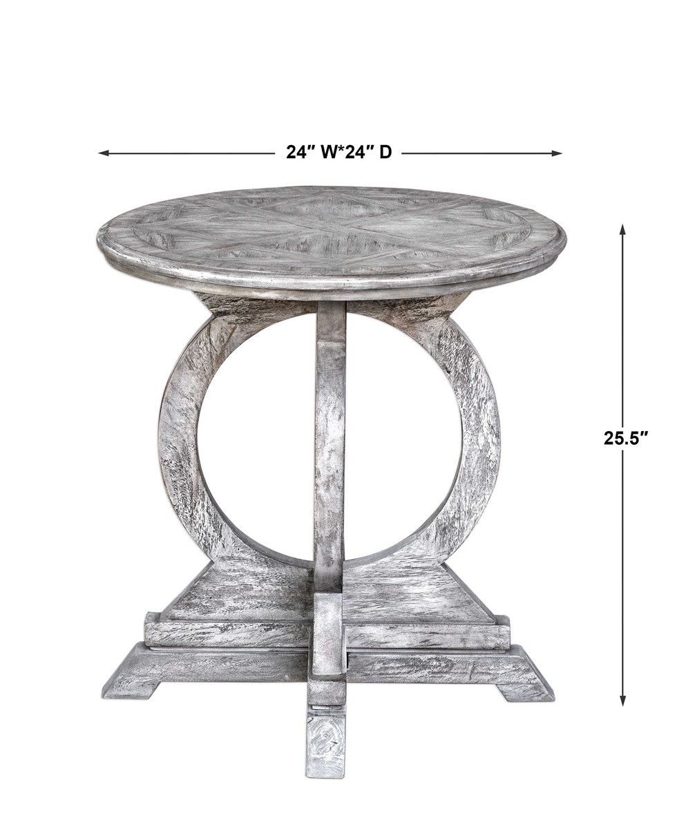 Uttermost Maiva White Side Table 25426 burlington