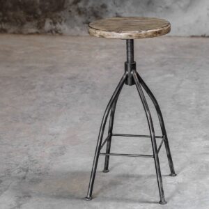 Uttermost Dalvin Industrial Pub Stool 25429 vancouver