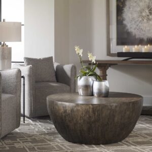 Uttermost Lark Round Wood Coffee Table 25433 winnipeg