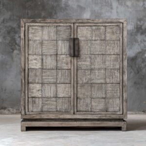 Uttermost Hamadi Distressed Gray 2 Door Cabinet 25444 fredericton