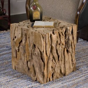 Uttermost Teak Root Bunching Cube 25592 barrie