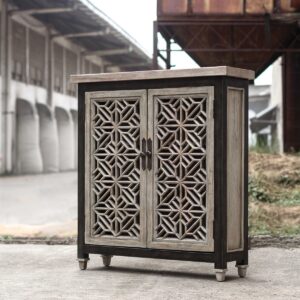 Uttermost Branwen Aged White Accent Cabinet 25772 kleinburg