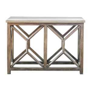 Uttermost Catali Ivory Stone Console Table 25811 montreal