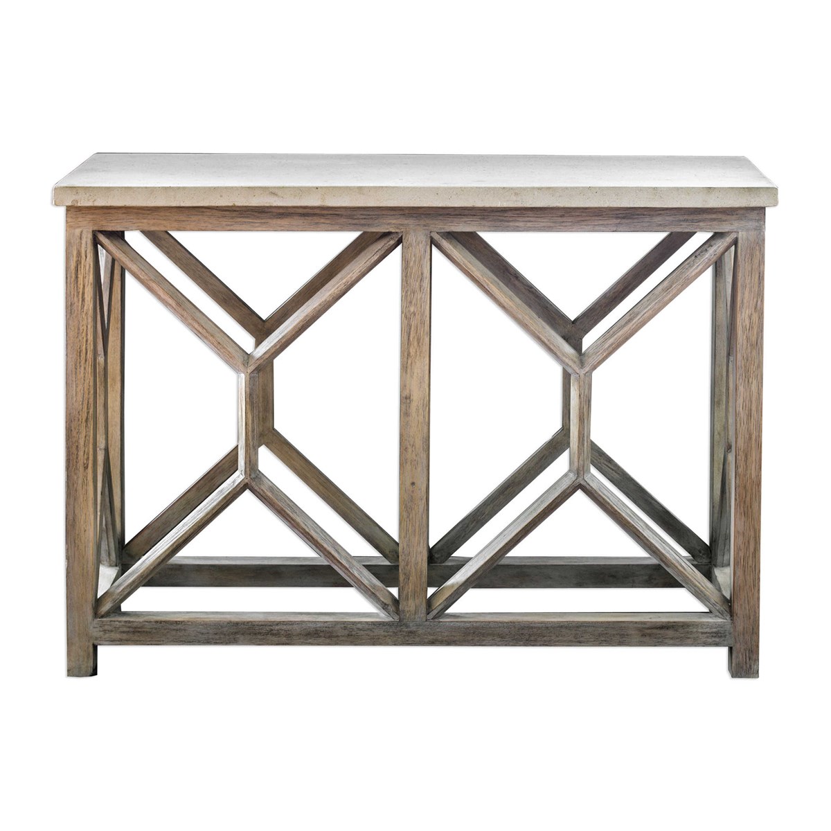 Uttermost Catali Ivory Stone Console Table 25811 montreal