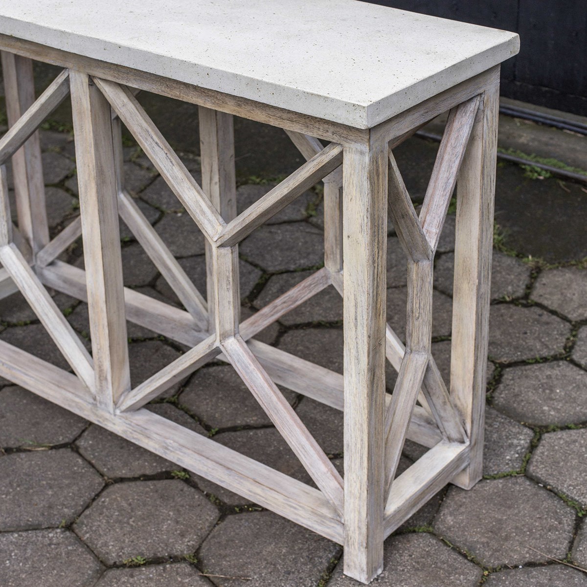 Uttermost Catali Ivory Stone Console Table 25811 montreal