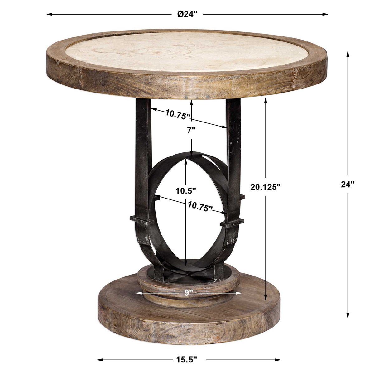 Uttermost Sydney Light Oak Side Table 25841 calgary