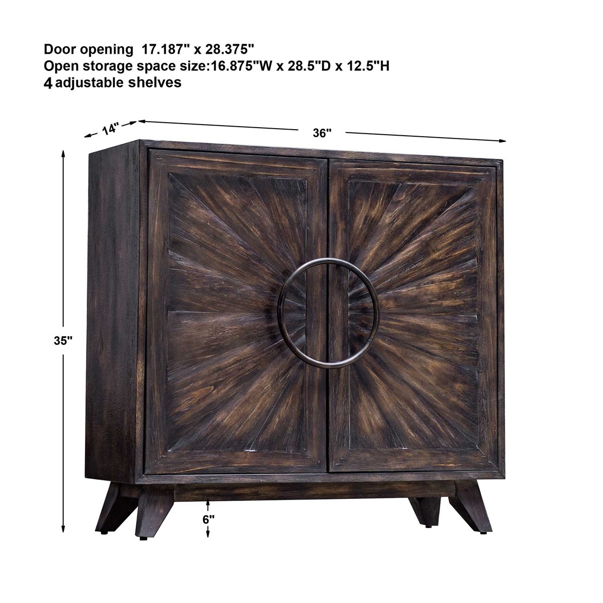Uttermost Kohana Black Console Cabinet 25842 edmonton
