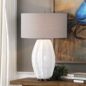 Uttermost Marazion Gloss White Lamp 27760-1 ottawa