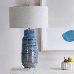 Uttermost Magellan Blue Table Lamp 28276 oakville