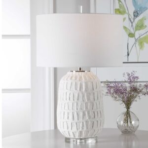 Uttermost Caelina Textured White Table Lamp 28283-1 halifax