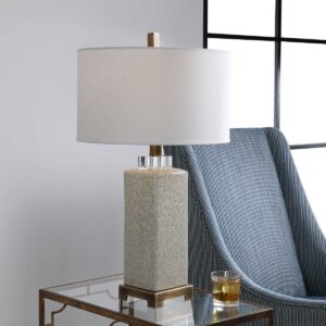 Uttermost Irie Crackled Taupe Table Lamp 28346-1 laval
