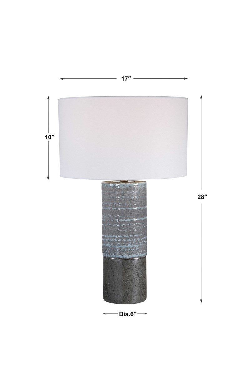 Uttermost Prova Gray Textured Table Lamp 28372 caledon
