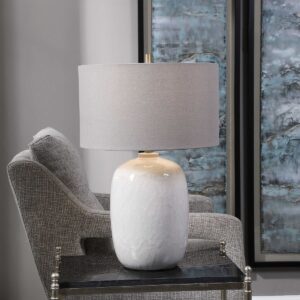 Uttermost Winterscape White Glaze Table Lamp 28390-1 calgary