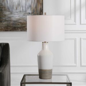 Uttermost Dakota White Crackle Table Lamp 28398-1 edmonton