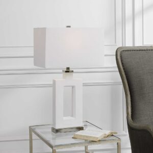 Uttermost Entry Modern White Table Lamp 28426-1 guelph