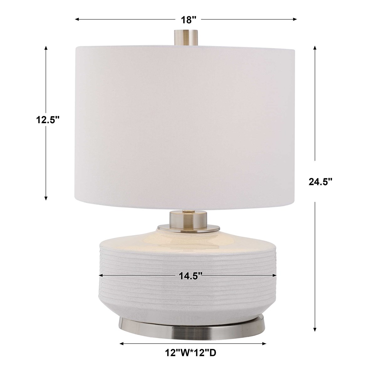 Uttermost Sailor Stripe White Table Lamp 28430-1 calgary