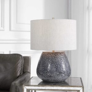 Uttermost Pebbles Metallic Gray Table Lamp 28445-1 vaughan