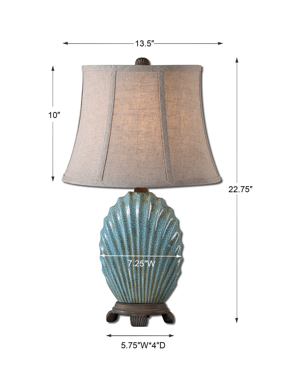 Uttermost Seashell Blue Buffet Lamp 29321 burlington