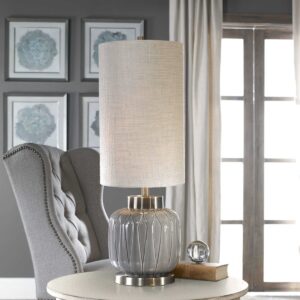 Uttermost Zahlia Aged Gray Ceramic Lamp 29559-1 quebec city