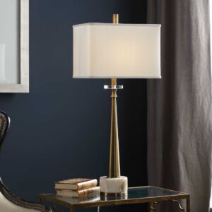Uttermost Verner Tapered Brass Table Lamp 29616-1 edmonton
