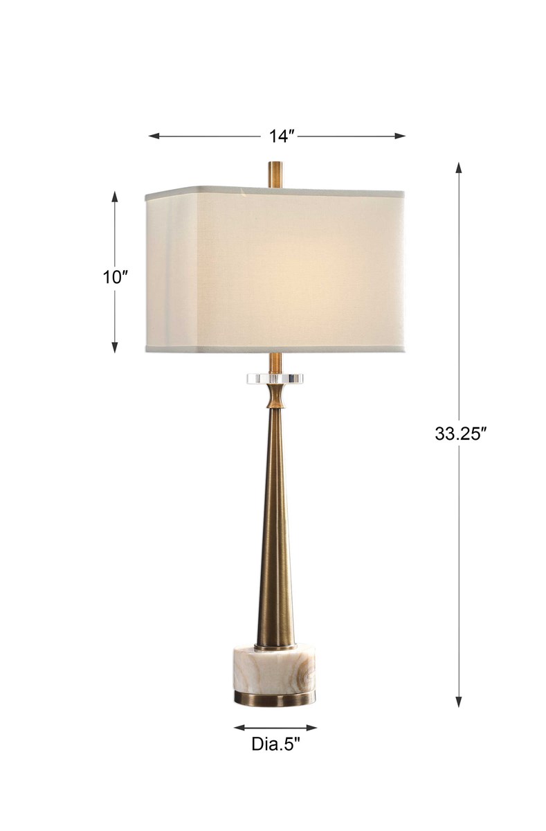 Uttermost Verner Tapered Brass Table Lamp 29616-1 edmonton