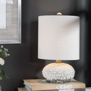 Uttermost Dellen White Floral Buffet Lamp 29665-1 burlington