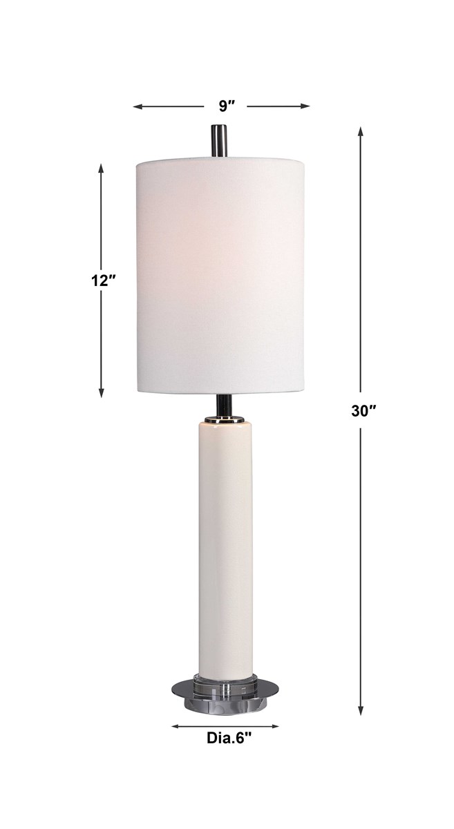 Uttermost Windsor Ivory Crackle Buffet Lamp 29789-1 fredericton