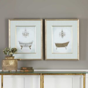 Uttermost Gilded Bath Prints S/2 33677 HALIFAX