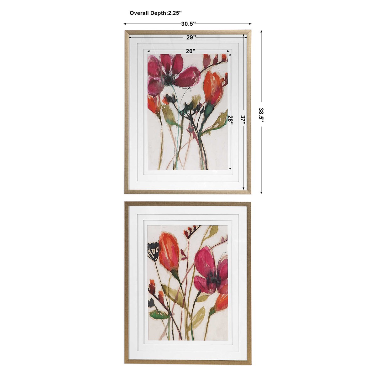 Uttermost Vivid Arrangement Floral Prints S/2 33684 toronto