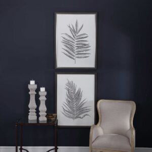 Uttermost Silver Ferns Framed Prints Set/2 33685 COLLINGWOOD