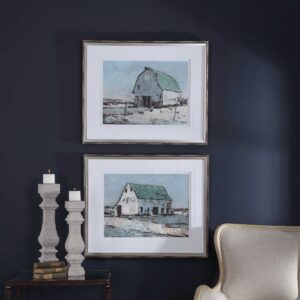 Uttermost Plein Air Barns Framed Prints Set/2 33689 GUELPH