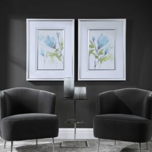 Uttermost Cerulean Splash Floral Prints S/2 33712 MISSISSAUGA