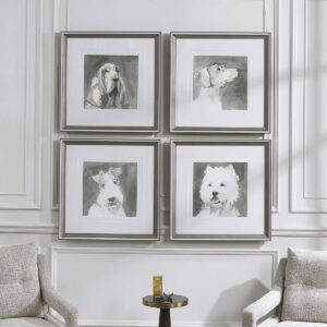 Uttermost Modern Dogs Framed Prints S/4 33722 woodbridge