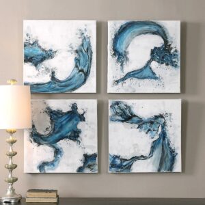 Uttermost Swirls In Blue Abstract Art S/4 35324 ottawa