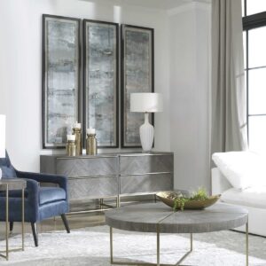 Uttermost Ocean Swell Painted Metal Art S/3 3 Cartons 35374 barrie