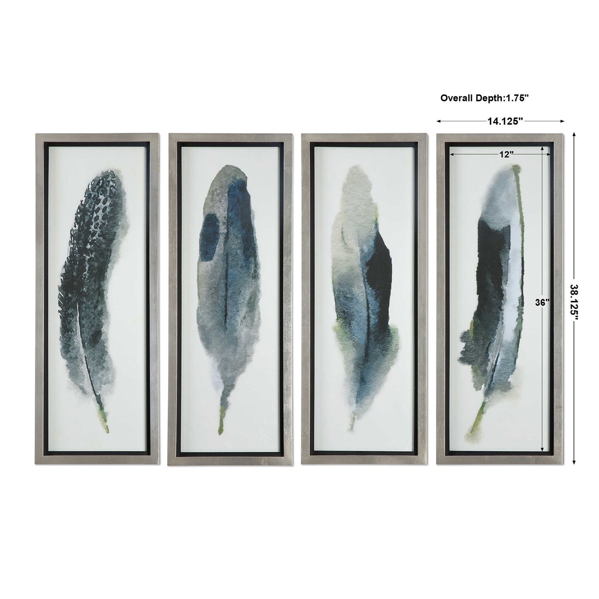 Uttermost Feathered Beauty Prints S/4 41554 edmonton