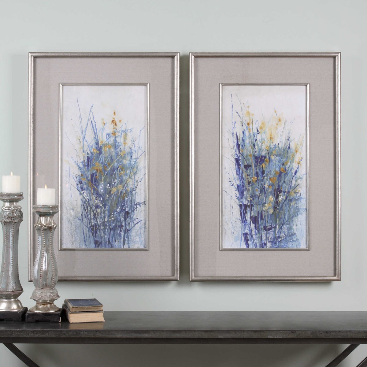 Uttermost Indigo Florals Framed Art S/2 41558 quebec city