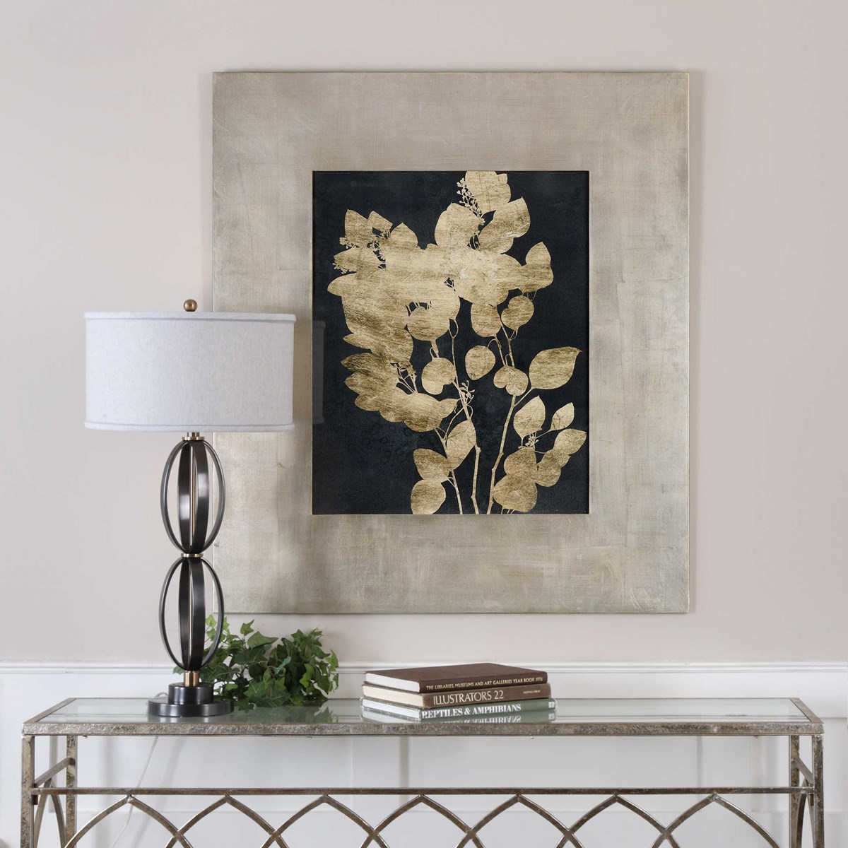 Uttermost Custom Postage Leaves Gold Foil Print 41569 ottawa