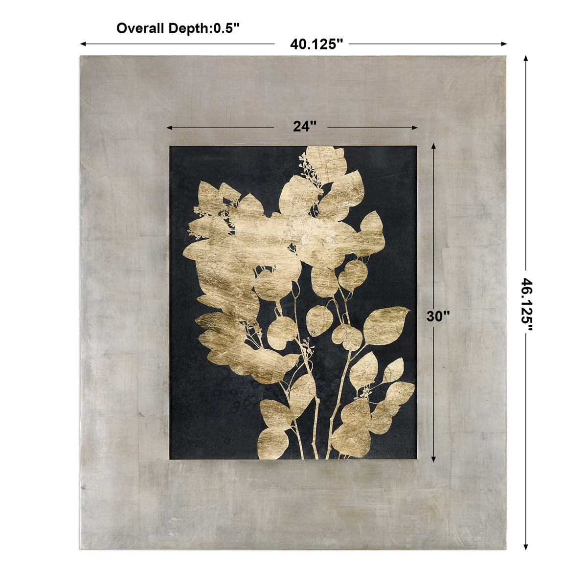 Uttermost Custom Postage Leaves Gold Foil Print 41569 ottawa