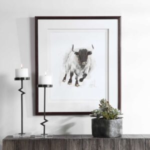 Uttermost Rustic Bull Framed Animal Print 41606 montreal