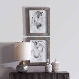 Uttermost Equestrian Watercolor Framed Prints S/2 41614 LAVAL
