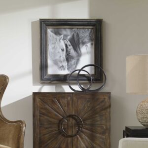 Uttermost Custom Black And White Horses Print 51110 windsor
