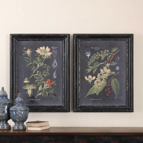 Uttermost Midnight Botanicals Wall Art S/2 56053 calgary