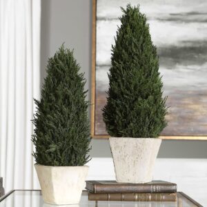 Uttermost Cypress Cone Topiaries S/2 60140 edmonton