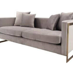 TIJORIS HOME Bond Light Grey and Gold Sofa 2020-11 OTTAWA